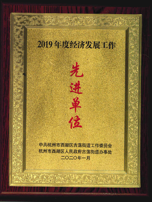 杭州开云线上登录 （中国）官方网站荣获2019年度经济发展工作先进单位奖牌